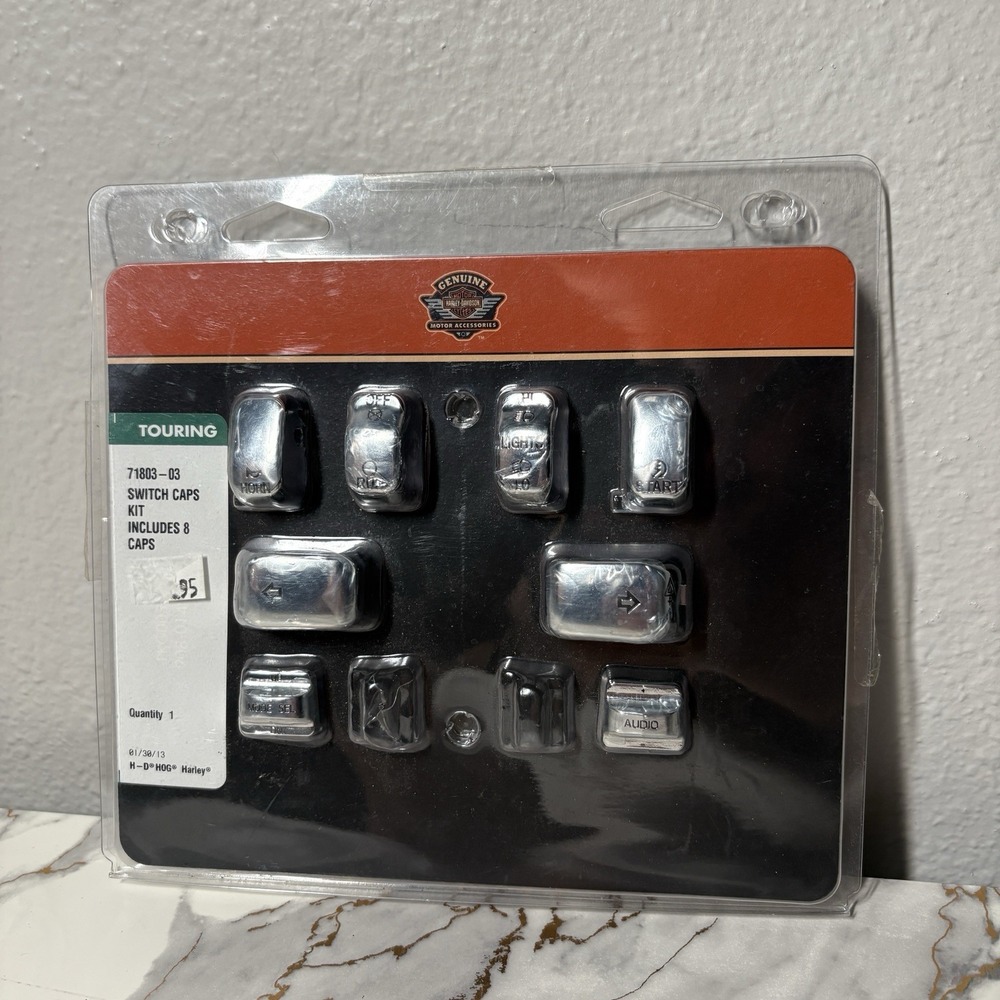 Harley-Davidson 71803-03 Chrome Switch Caps Kit Touring FLHT FLHTC NOS OEM